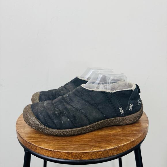 Keen Howser II Black Fur Lined Textile Slipper Women’s Size 7.5 - Picture 1 of 11